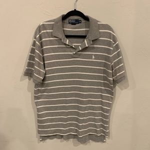 Polo Ralph Lauren Grey White Short Sleeve Polo